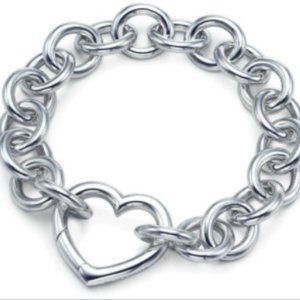 Authentic Tiffany & Co Silver Heart Clasp Bracelet
